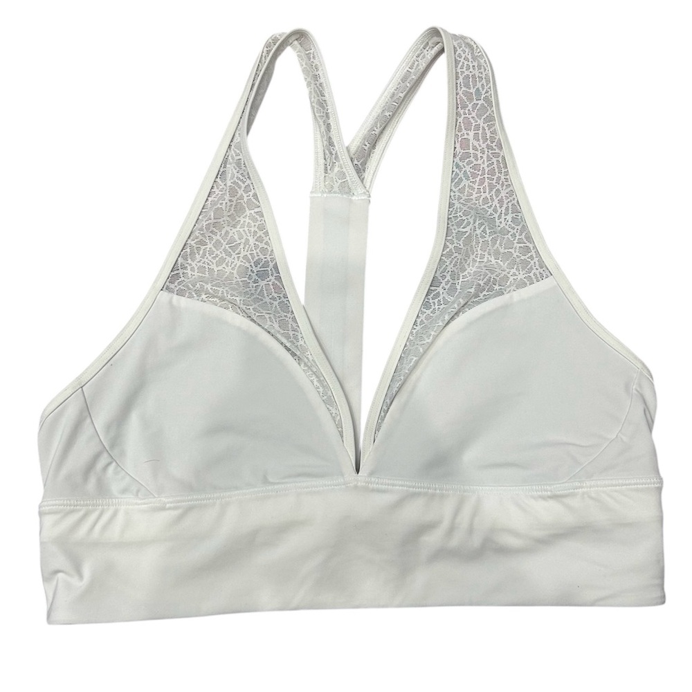Lululemon Athletica White Mesh Detail Sports Bra